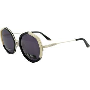 Steve Madden Cossmic Womens Metal Sunglass Black 50-18 w Gray Lenses